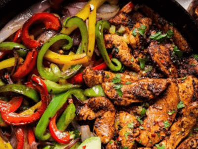 Beef fajita with vegetables